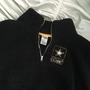 Victoria’s Secret PINK Army 1/4 Zip Sherpa